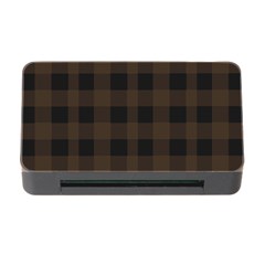 Brown And Black Plaids Memory Card Reader With Cf by ConteMonfrey