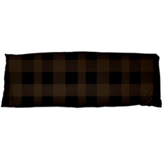 Brown And Black Plaids Body Pillow Case (dakimakura) by ConteMonfrey