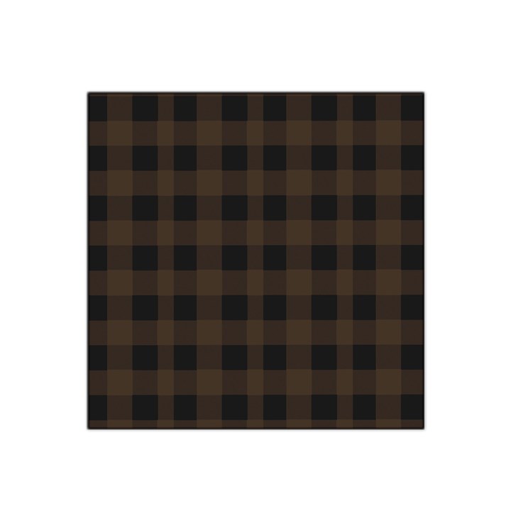 Brown and black plaids Satin Bandana Scarf 22  x 22 