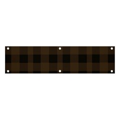 Brown And Black Plaids Banner And Sign 4  X 1  by ConteMonfrey