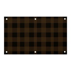 Brown And Black Plaids Banner And Sign 5  X 3  by ConteMonfrey