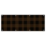 Brown and black plaids Banner and Sign 8  x 3  Front