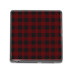 Dark Red Classic Plaids Memory Card Reader (square 5 Slot) by ConteMonfrey