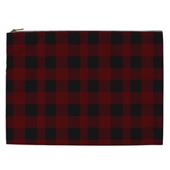 Dark Red Classic Plaids Cosmetic Bag (xxl) by ConteMonfrey