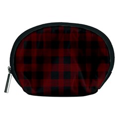 Dark Red Classic Plaids Accessory Pouch (medium) by ConteMonfrey