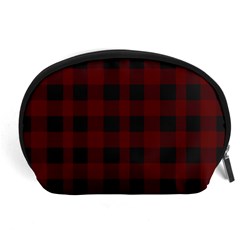 Dark Red Classic Plaids Accessory Pouch (large) by ConteMonfrey