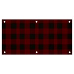 Dark red classic plaids Banner and Sign 6  x 3  Front