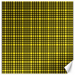 Yellow Small Plaids Canvas 16  X 16  by ConteMonfrey