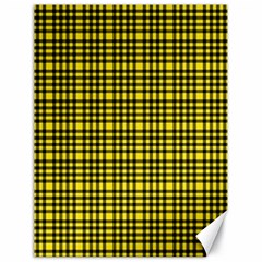 Yellow Small Plaids Canvas 18  X 24  by ConteMonfrey