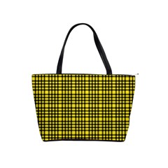 Yellow Small Plaids Classic Shoulder Handbag by ConteMonfrey