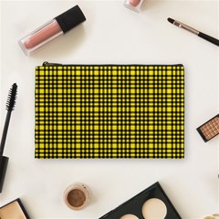 Yellow Small Plaids Cosmetic Bag (medium) by ConteMonfrey