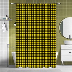 Yellow Small Plaids Shower Curtain 48  X 72  (small)  by ConteMonfrey