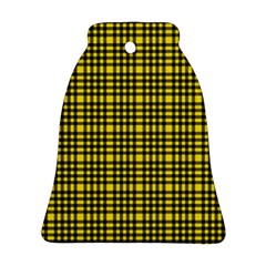 Yellow Small Plaids Bell Ornament (two Sides) by ConteMonfrey