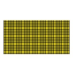 Yellow Small Plaids Satin Shawl 45  X 80  by ConteMonfrey