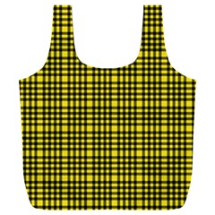 Yellow Small Plaids Full Print Recycle Bag (xxxl) by ConteMonfrey