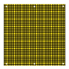 Yellow Small Plaids Banner And Sign 4  X 4  by ConteMonfrey