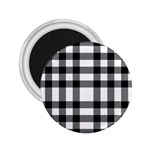 Black White Plaids  2.25  Magnets Front