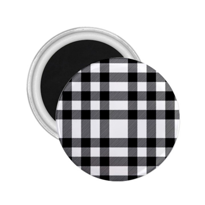 Black White Plaids  2.25  Magnets