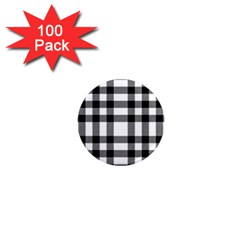 Black White Plaids  1  Mini Magnets (100 Pack)  by ConteMonfrey