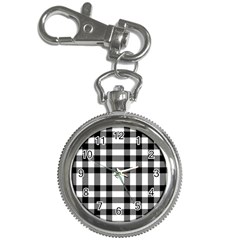 Black White Plaids  Key Chain Watches by ConteMonfrey