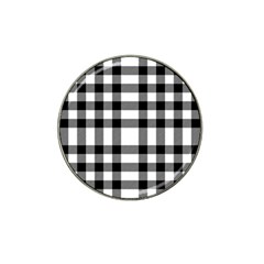 Black White Plaids  Hat Clip Ball Marker (4 Pack) by ConteMonfrey