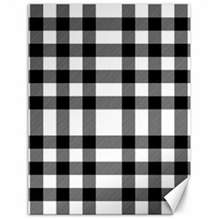 Black White Plaids  Canvas 12  X 16  by ConteMonfrey