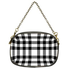 Black White Plaids  Chain Purse (one Side) by ConteMonfrey