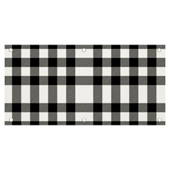 Black White Plaids  Banner And Sign 6  X 3  by ConteMonfrey