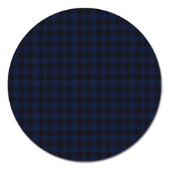 Black And Blue Classic Small Plaids Magnet 5  (round) by ConteMonfrey