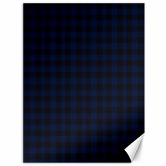 Black And Blue Classic Small Plaids Canvas 36  X 48  by ConteMonfrey