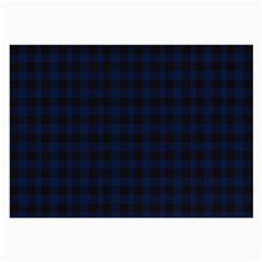 Black And Blue Classic Small Plaids Large Glasses Cloth (2 Sides) by ConteMonfrey