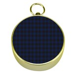 Black and blue classic small plaids Gold Compasses Front