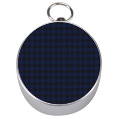 Black And Blue Classic Small Plaids Silver Compasses by ConteMonfrey