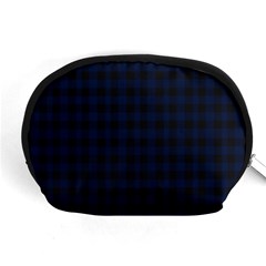 Black And Blue Classic Small Plaids Accessory Pouch (medium) by ConteMonfrey