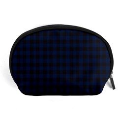 Black And Blue Classic Small Plaids Accessory Pouch (large) by ConteMonfrey