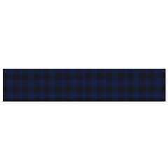 Black And Blue Classic Small Plaids Small Flano Scarf by ConteMonfrey