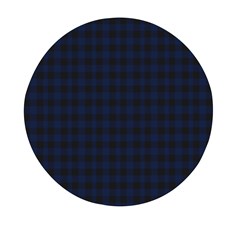 Black And Blue Classic Small Plaids Mini Round Pill Box