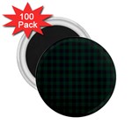 Black and dark green small plaids 2.25  Magnets (100 pack)  Front