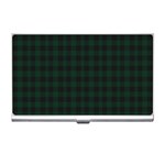 Black and dark green small plaids Business Card Holder Front