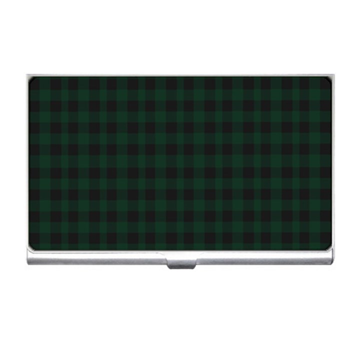 Black and dark green small plaids Business Card Holder