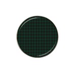 Black and dark green small plaids Hat Clip Ball Marker Front