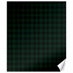 Black And Dark Green Small Plaids Canvas 8  X 10  by ConteMonfrey