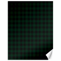 Black And Dark Green Small Plaids Canvas 12  X 16  by ConteMonfrey