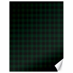 Black And Dark Green Small Plaids Canvas 18  X 24  by ConteMonfrey