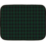 Black and dark green small plaids Double Sided Fleece Blanket (Mini)  35 x27  Blanket Front