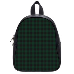 Black And Dark Green Small Plaids School Bag (small) by ConteMonfrey