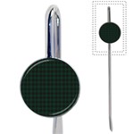 Black and dark green small plaids Book Mark Front