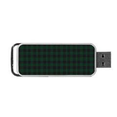 Black And Dark Green Small Plaids Portable Usb Flash (one Side) by ConteMonfrey