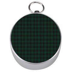 Black And Dark Green Small Plaids Silver Compasses by ConteMonfrey