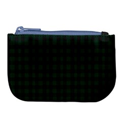 Black And Dark Green Small Plaids Large Coin Purse by ConteMonfrey